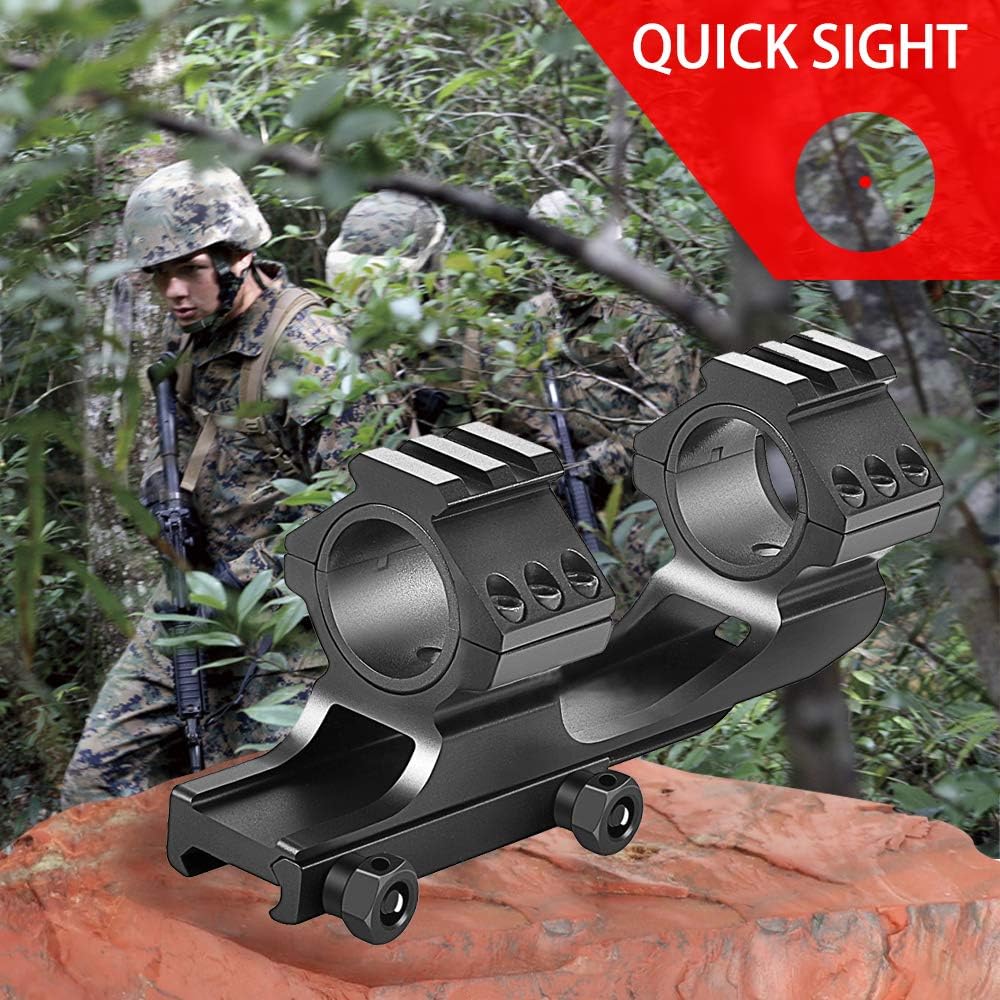lasdolod Offset Cantilever Rifle Scope Mount, Diameter 1 inch / 30mm Dual Rings | 20mm Picatinny Rail : Sports & Outdoors