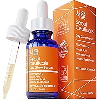 SeoulCeuticals Korean Skin Care Beauty - 20% Vitamin C Hyaluronic Acid Serum + CE Ferulic Acid Provides Potent Anti Aging, An