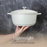 nuovva Casserole Dishes with Lid 4L 24cm Non Stick Oven Safe Grey view 7