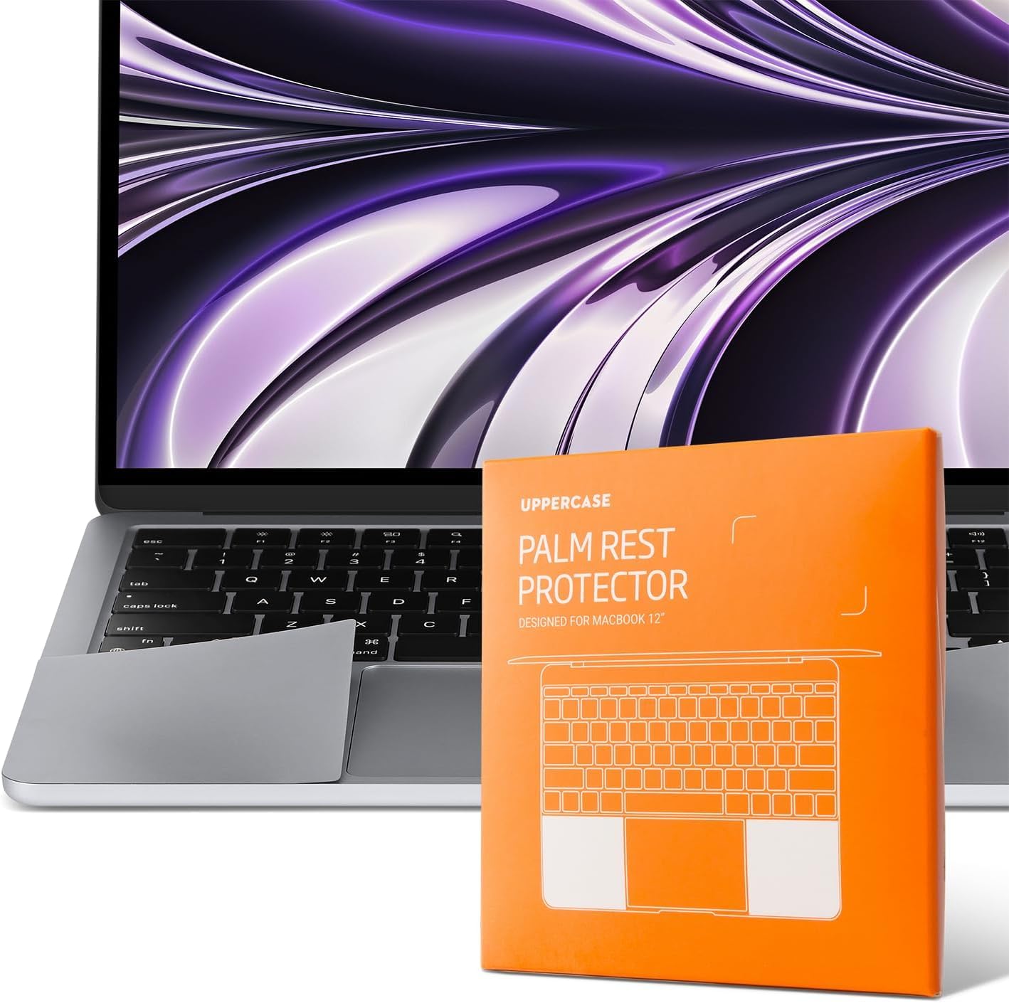 UPPERCASE GhostShield Premium Palm Rest Protector Skin Cover Set, Scratches and Wear Protection, Compatible with MacBook Air 13" 2025 2024 2022 with M4 M3 M2, A3240 A3113 A2681 (Space Gray)