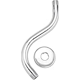 Plumb Pak PP825-191 S-Shaped Shower Head Extension Arm and Flange, Polished Chrome