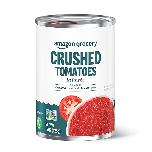 AMAZON GROCERY, CRUSHED TOMATOES IN PURÉE, 15 OZ (PREVIOUSLY AMAZON FRESH, PACKAGING MAY VARY)