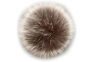 Real Raccoon Fur Pompoms Fluffy Raccoon Fur Pom Pom Mink Fur Balls Fur Pompon for Knitted Skullies Hats Scarf with Buckle (co