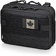 WYNEX Tactical Molle Admin Pouch – Borsa Porta Mappe E Utensili EDC, Nylon 1000D, Cerniere Semi-Nascoste, Con Patch UK Flag