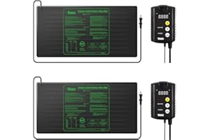 iPower 48" x 20" Waterproof Durable Seedling Heat Mat with Controller Warm Hydroponic Plant for Indoor Gardening Germination Starting, 2 Pack