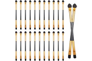 FDCLIXUVOL 24 PCS Dual End Eyeshadow Smudge Brush 2 in 1 Eyeshadow Sponge Concealer Brush Double Sided Eyeshadows Makeup Brushes Eyeshadows Applicator Makeup Cosmetic Tool for Blending Foundation Eye Shadow