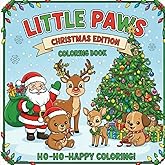 Little Paws - Kids Coloring book - Christmas Edition - Christmas Kids Coloring Book for Ages 3-8