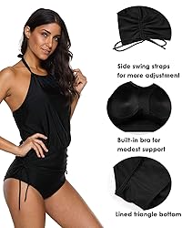 beautyin Womens Tankinis Tummy Control Blouson