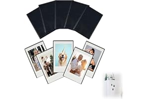 10-Pack Black Magnetic Photo Frames 2x3 Inch - Versatile Refrigerator Picture Holders for Home/Office Display, with Horizonta