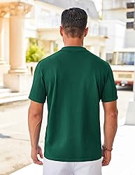 COOFANDY Men's Collared Shirt Knit Button Down