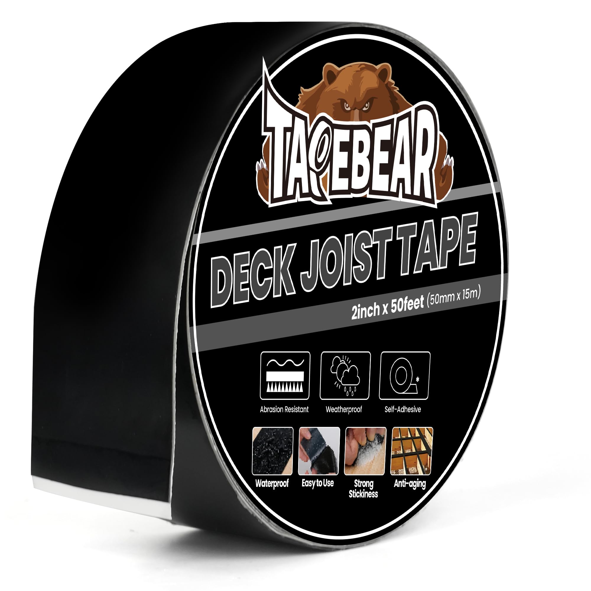 TAPEBEAR Joist Tape 50mm x 15m, Deck Joist Sealant for Wood Decks, Beams, Roof