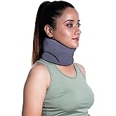 Wonder Care Neck Brace for Sleeping Cervical Collar Relief Neck Pain and Neck Support Soft Foam Wraps Relief of Cervical Spine Pressure for Women & Men (Grey, Small, 3" Depth)