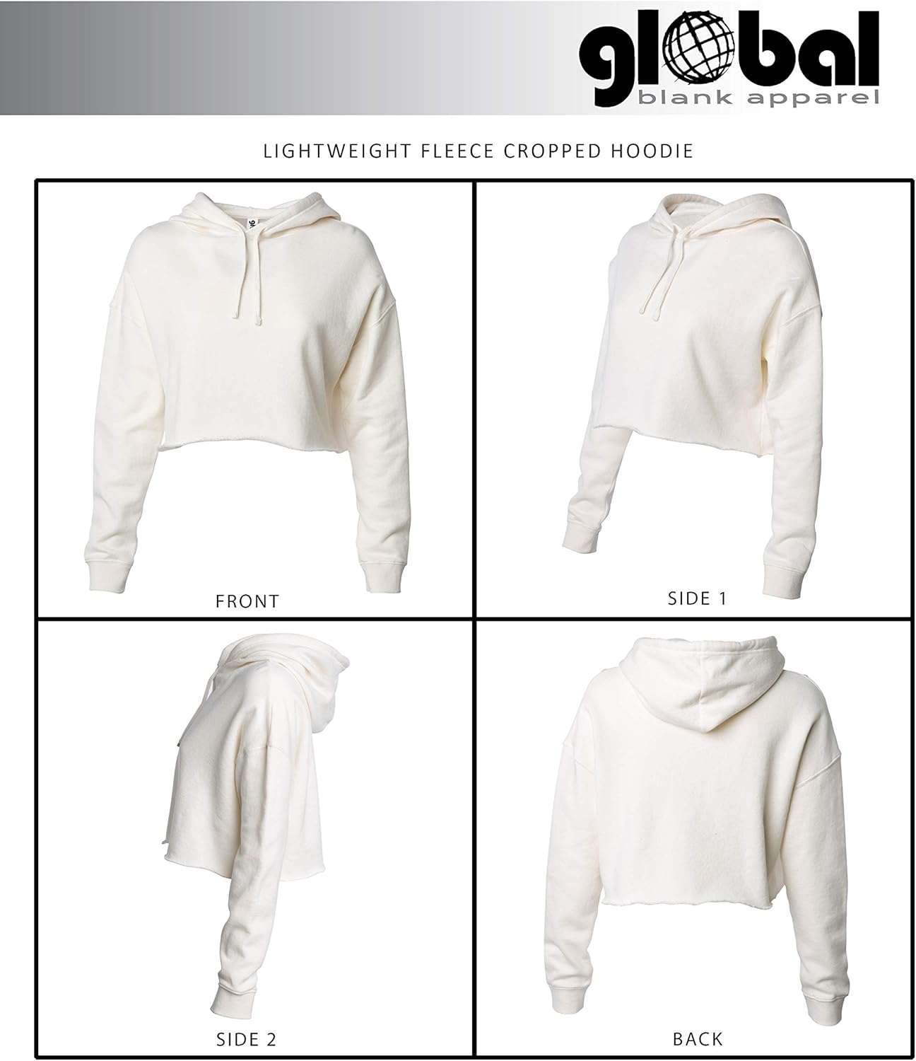 blank crop top hoodie