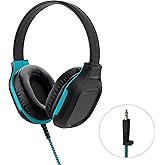 Gumdrop DropTech On-Ear Wired Headphones No Mic | 3.5 mm - Long Tangle Free Chew-Proof Cord - Rugged Reliable Drop Tested and Comfortable for Kids K-12 Students Classroom and School Use