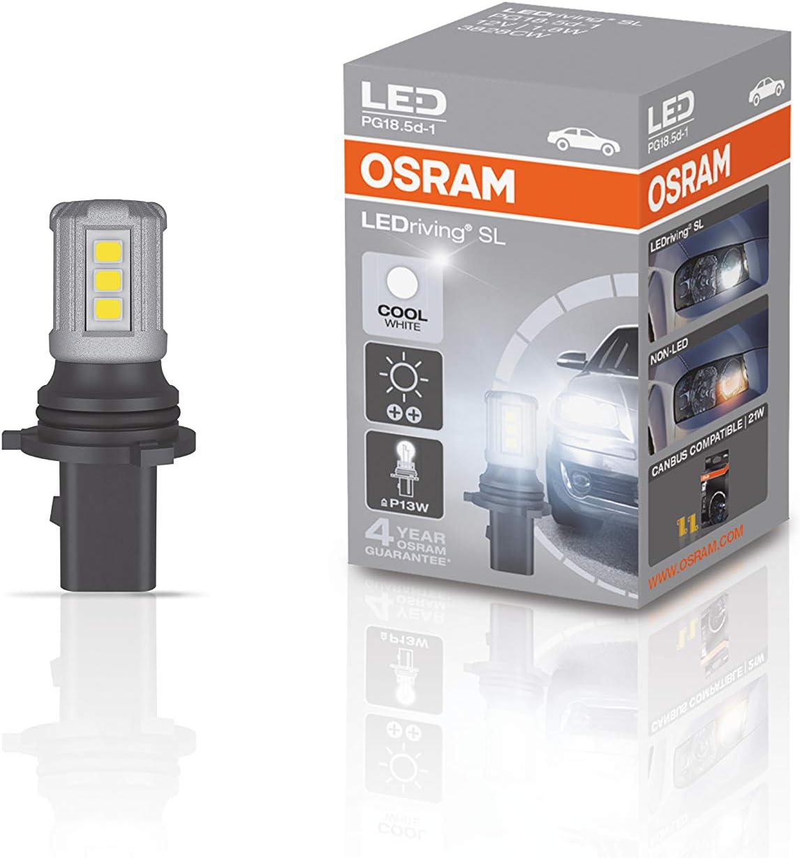 OSRAM LEDriving SL P13W, retrofit LED, Daytime Running Light DRL, Cool