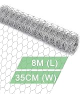 vensovo Galvanized Chicken Wire Mesh 35cm x 8m 1 inch Hex Garden Fence