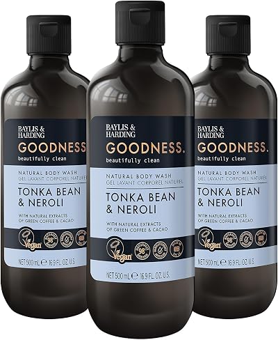 Baylis & Harding Goodness Natural Body Wash 500ml 3 Pack