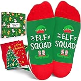 HAPPYPOP Christmas Socks Gift for Kids - Little Elf Xmas for Boys Girls with Greeting Card