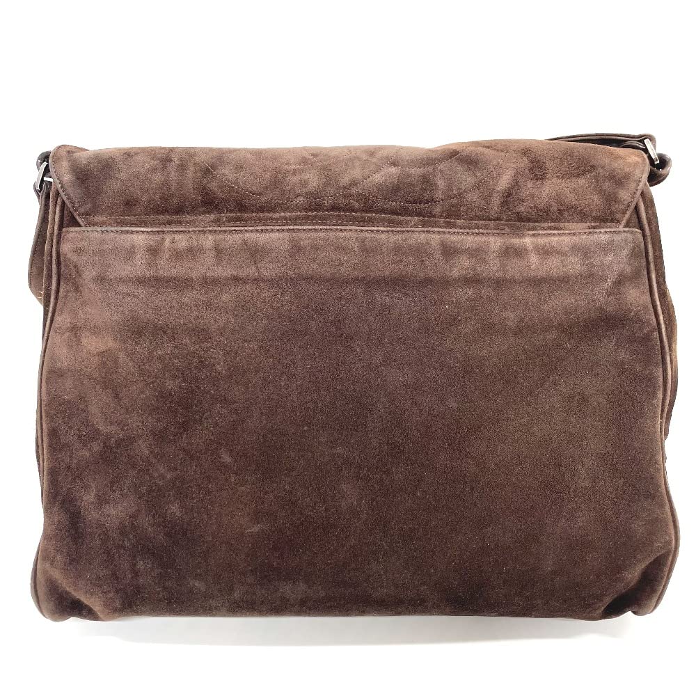 CHANEL Triple Coco CC Coco Mark One Shoulder Messenger Bag Shoulder Bag Suede Women's Used, Braun