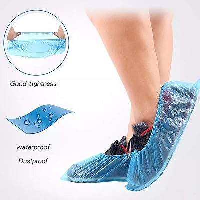 Disposable Non-Slip Shoe Covers 100 Pack, Blue Nigeria Ubuy