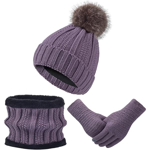 Beechfield Verbier Fur Pom Pom Chunky Beanie - Grigio chiaro Beechfield Verbier Fur Pom Pom Chunky Beanie - Grigio chiaro