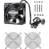 GUIANDJING 120mm x 38mm Cooling Fan 110V 120V Dual Ball Bearing High CFM 3000RPM with AC Plug and Aluminium Alloy Frame