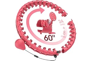 JKSHMYT Smart Weighted Hula Circle Hoop for Adults Weight Loss, Infinity Fitness Hoop, Fit Hoop 4lb Plus Size 60 inch Waist, 32 Detachable Links, Suitable for Women and Beginners