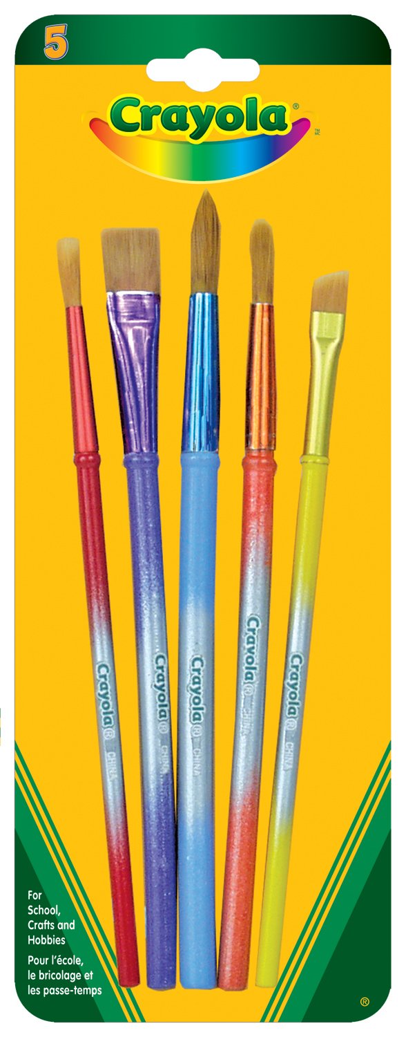 Crayola 5 Assorted Premium Paint Brushes Amazon.ca Toys & Games