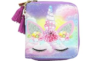 MayeBridge Cute Unicorn Purse Unicorn Zipper Wallet Long Clutch Bag PU Leather Purse For Girls Christmas Gift (Unicorn 1116)