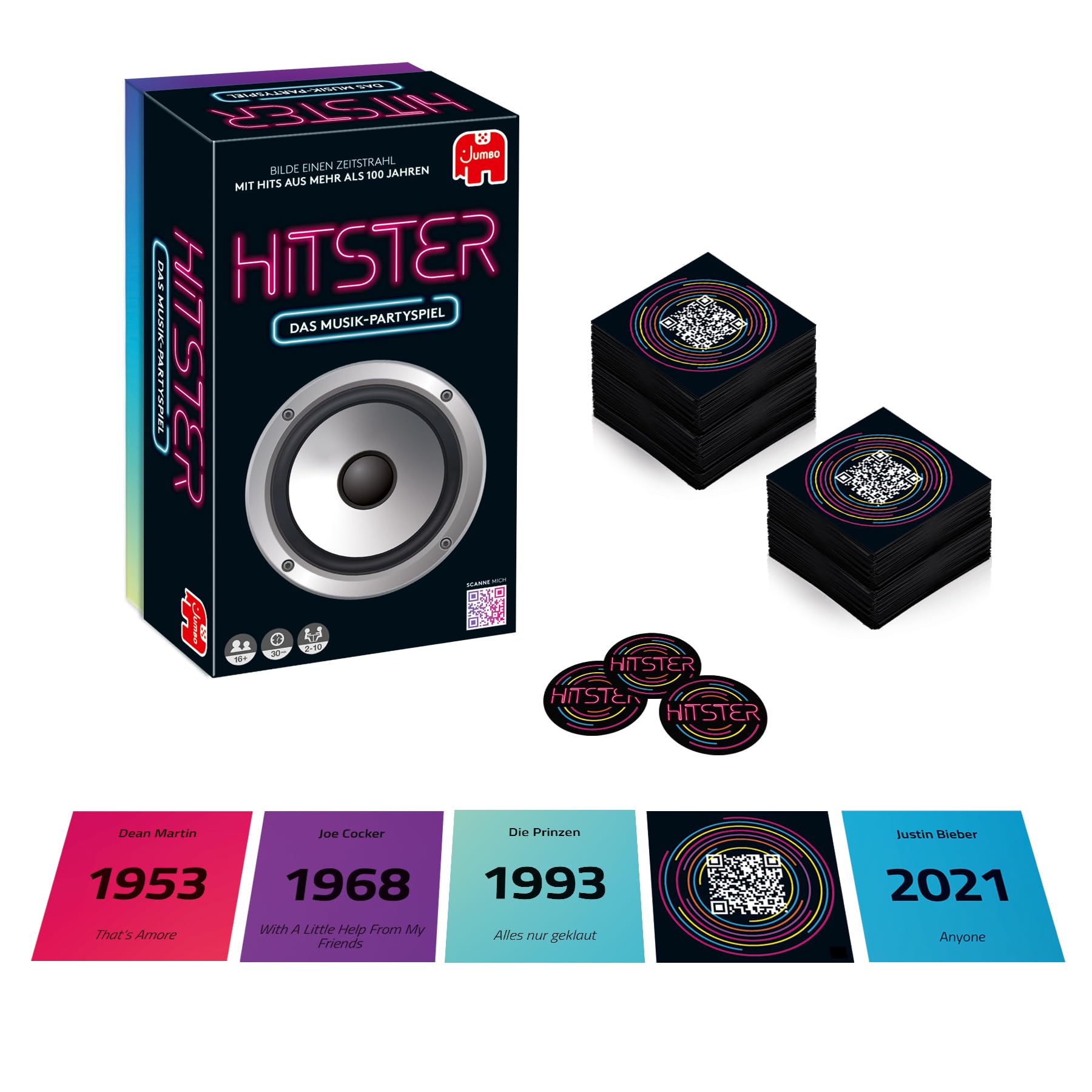 Hitster Original, EIN Party- und Kartenspiel für Erwachsene und Familien - 2 bis 10 Spieler ab 16 Jahren, Deutsch (DE) 4