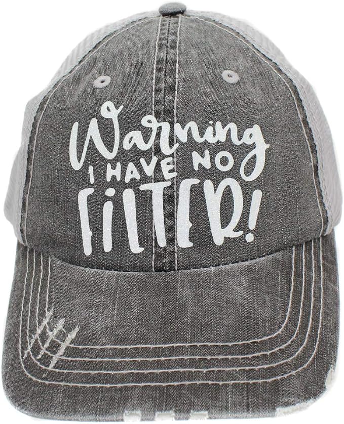 Buy R2N fashions Women's Baseball caps Words Cannot Express Funny Sayings Trucker hat (Warning