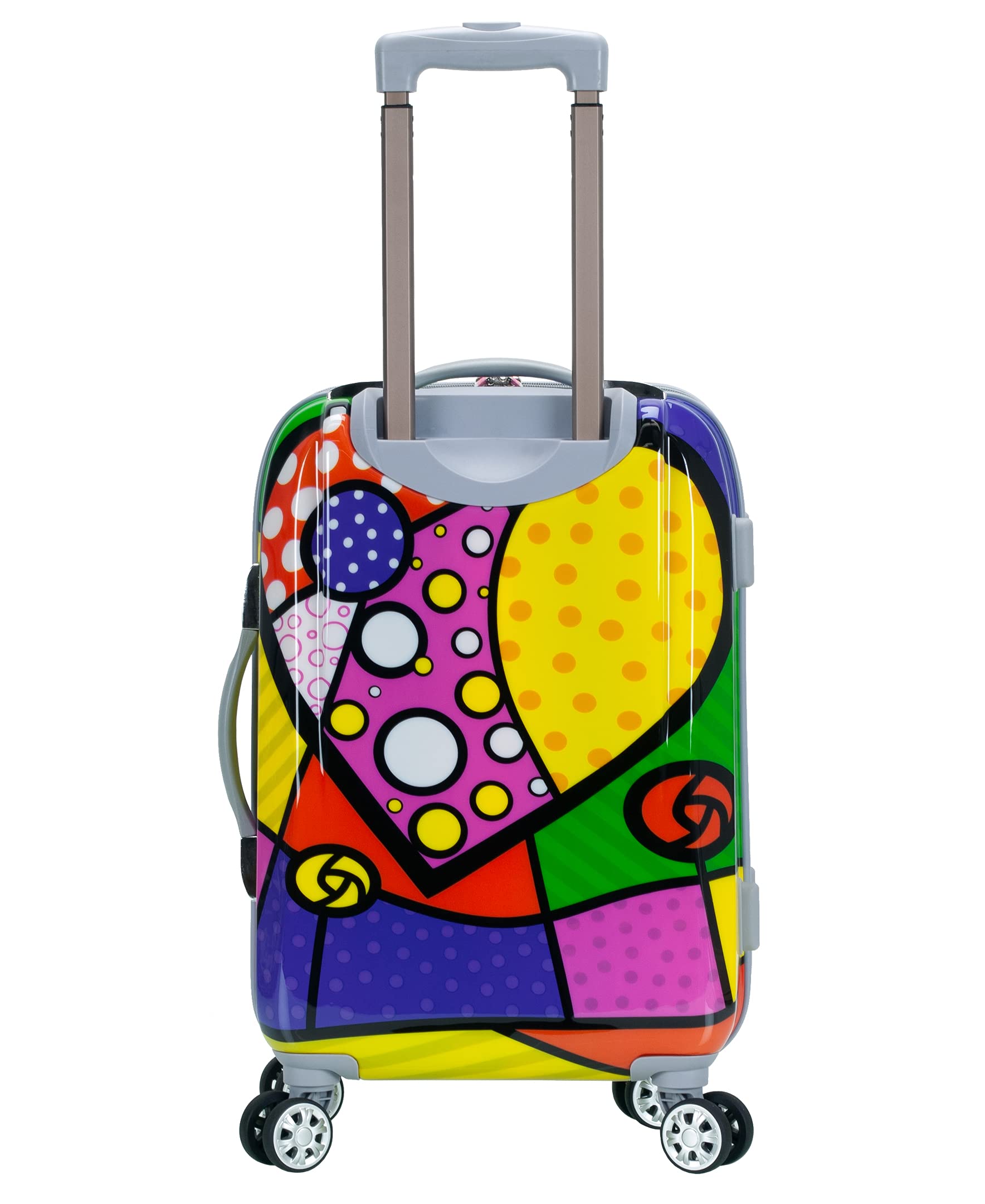 Rockland Departure Hardside Spinner Wheel Luggage, Heart, 2-Piece Set (20/28)