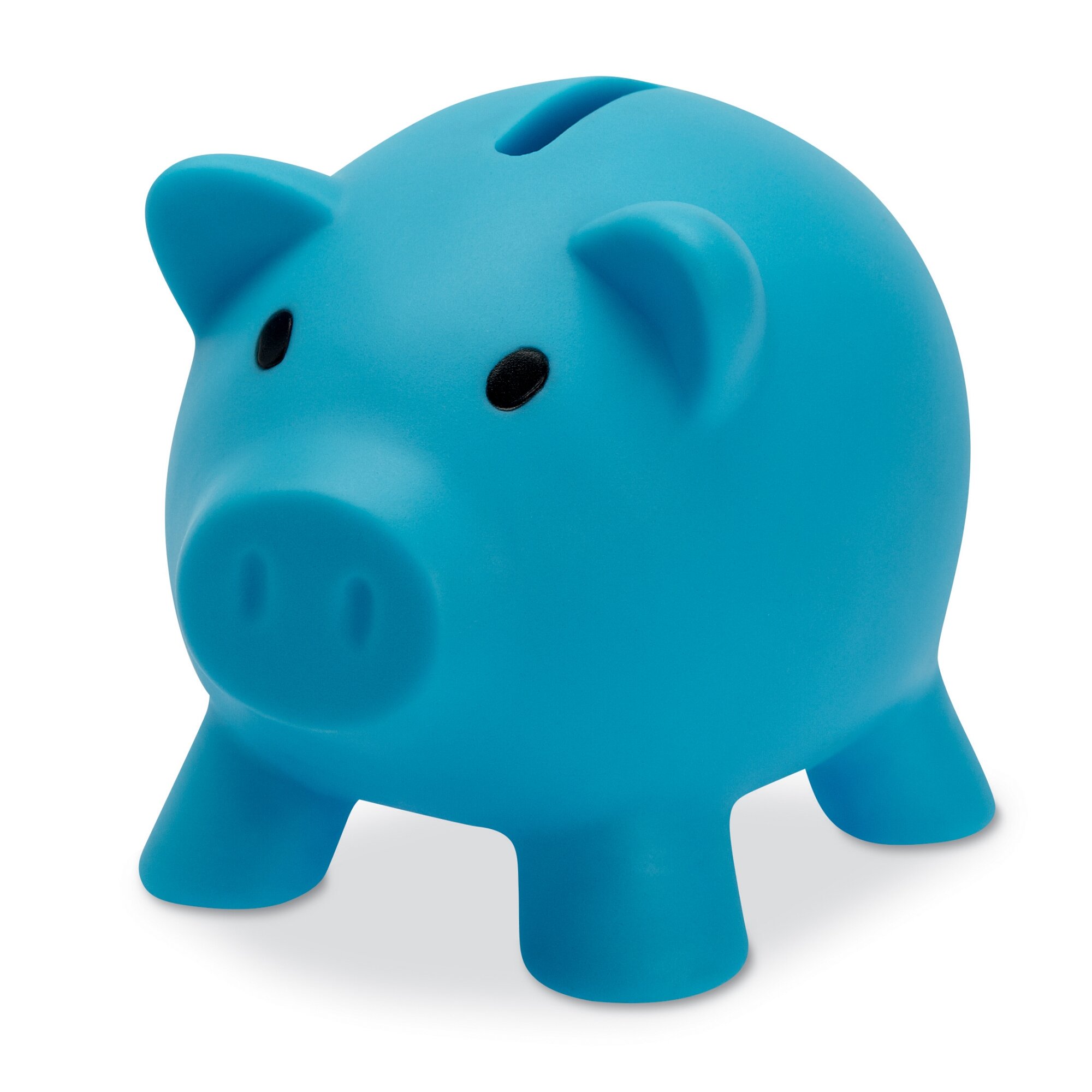 Plastic Piggy Bank/Money Box for Savings Coins (Turquoise)