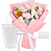 Inawenxlg Crochet Flower Bouquet - PinkTulip Handmade Knitted Flowers, Crochet Bouquet Gift for Birthday, Wedding, Anniversary, Graduation, for Her, Girlfriend, Wife, Women