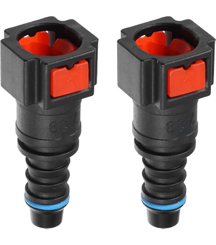 Push Lock Fuel Line Fittings 2pcs Fuel Line Quick Connect 90 Degree Adapters - 12mm To 1