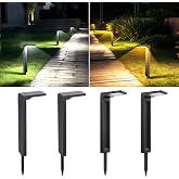 Sunvivo Bright Solar Pathway Lights,2 Modes(Cold White/Warm White)-4Pack | Solar Path Lights Outdoor IP65 Waterproof,Perfect Guide Light or Deco for Sideway,Driveway,Walkway,Backyard,Garden,Lawn,Event