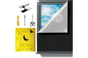 AUZOE Portable Blackout Curtains - (39" x 57") 100% Windows Blackout, Blackout Curtains for Bedroom, Temporary Shades & Blinds for Window, Home, Baby Room, Dorm Room, Rv, Office, Nursery, Travel