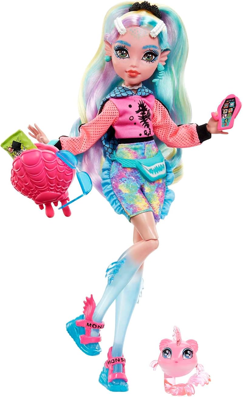 Monster High Lagoona Blue Doll with Accessories and Pet Piranha HHK55