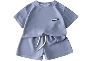 Toddler Boy Clothes Baby Boys Summer Short Sleeve T-Shirt Shorts Set Summer Clothes Set 6M-9T