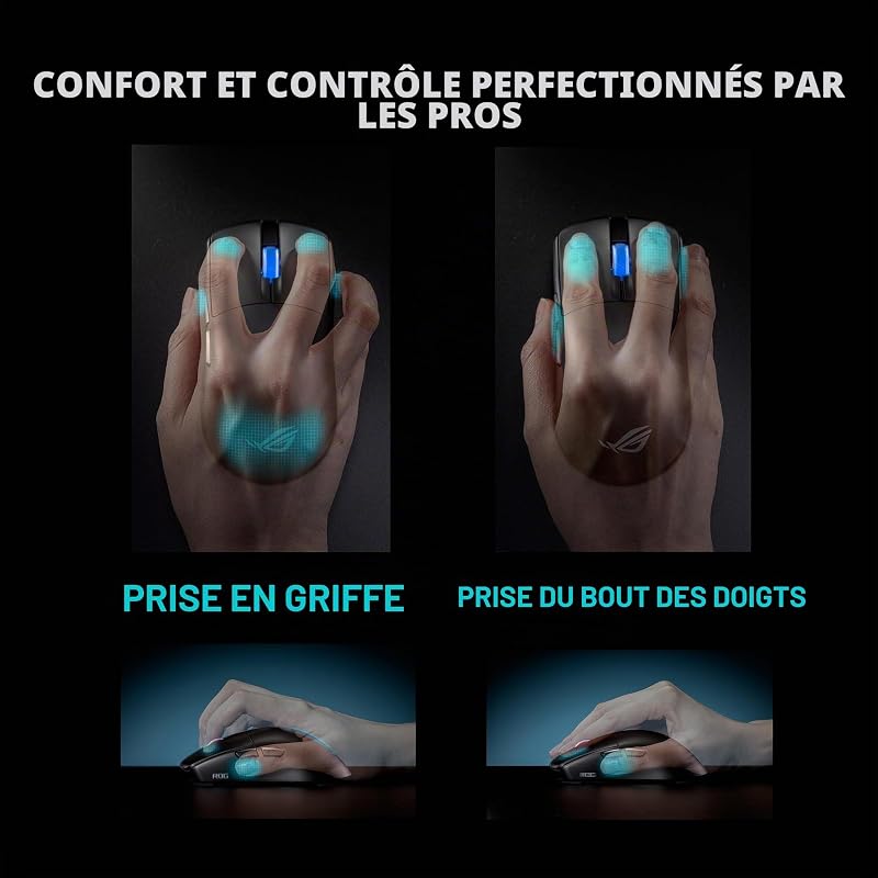 ROG Harpe II Ace - Souris de Jeu sans Fil pour Esport - Noir