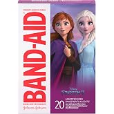 BAND-AID Brand Adhesive Bandages, Disney Frozen, Assorted Sizes, 20 Ct | Fun Decorative Bandages featuring Disney Frozen Designs for Kids, Sterile First Aid Wound Care for Minor Cuts &amp; Scrapes