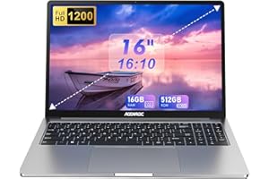 ACEMAGIC 16 inch Laptop Computer,Powered by N95 Processor,16GB DDR4 RAM 512GB SSD,FHD 1920 * 1200P,WiFi,BT5.0,Type_C,38Wh Battery,Traditional Laptop for Everday Needs.