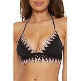 Becca Womens Layla Halter Bikini Top, Adjustable, Tie Back, Swimwear Separates for Women