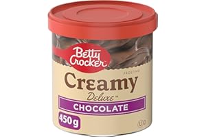 BETTY CROCKER - FROSTING - Chocolate Creamy Deluxe Flavour, 450 Grams Package of Frosting, Great for Cakes and Cupcakes