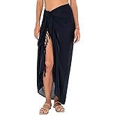 SHU-SHI Sarong Swimsuit Coverup for Women Pareo Long Beach Bathing Suit Wrap with Coconut Clip