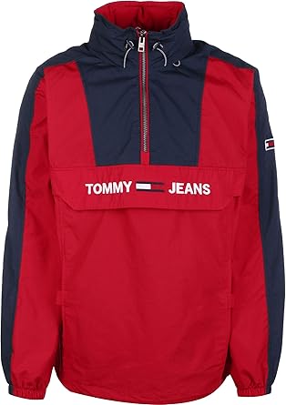 tommy jeans colorblock popover jacket