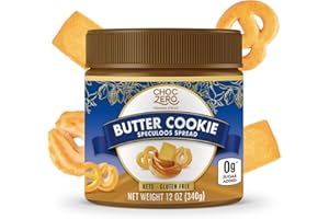 ChocZero Butter Cookie Spread, No Added Sugar, Gluten Free, High Fiber, Keto Friendly, Low Carb, Naturally Sweetened with Monk Fruit, 12 oz Jar