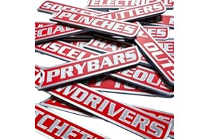 EEOO 12 Pack of Magnetic Toolbox Labels, 3D-Printed Custom Premium Magnetic Toolbox Labels for Tool Organization, General Tool Box Organize Accessories, Reusable Tags