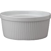 HIC Kitchen Souffle, Fine Porcelain, For Baking Souffles, Casseroles, Side Dishes, And Desserts, 48-Ounce (1.5-Quart) Capacity