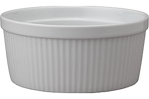 HIC Porcelain Souffle, 7.5-inch, 48-Ounce Capacity
